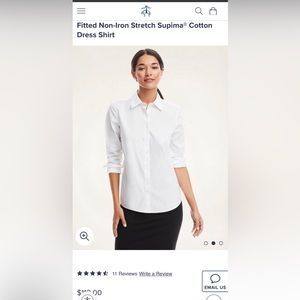 Brooks Brothers Fitted Non-Iron White Button Down - Size 14